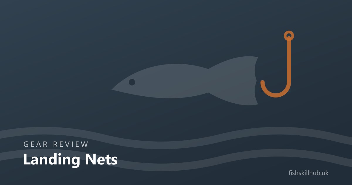 Rubber mesh landing net with fish before release
